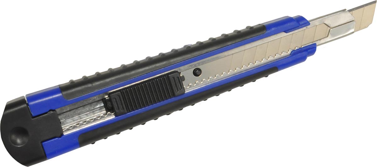 Desq snijder, 9 mm, zwart/blauw, met 2 mesjes