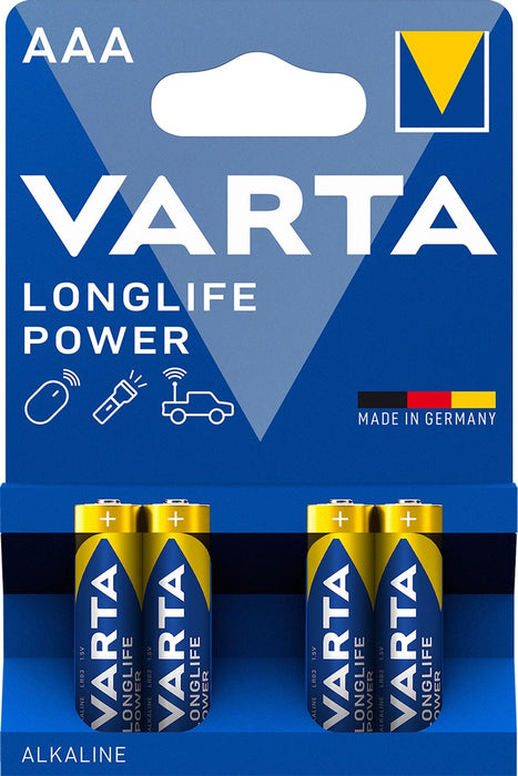 Varta Longlife Power AAA-batterijen, blister van 4 stuks