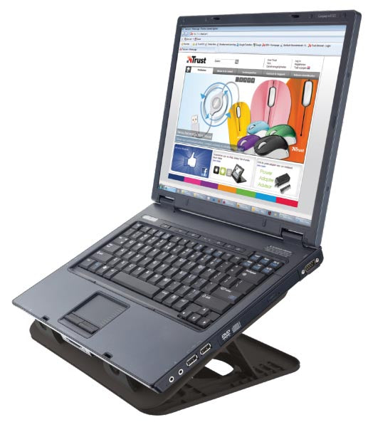 Verstelbare laptopstandaard met koelventilatoren