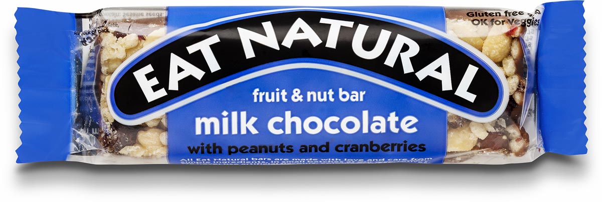 Eat Natural reep, fruit - noten - melkchocolade, 45 g, pak van 12 stuks