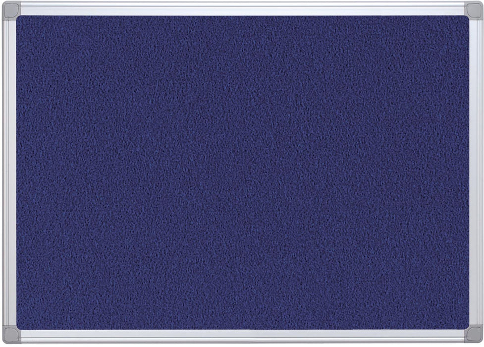 Q-CONNECT vilten bord met aluminium frame 90 x 60 cm blauw
