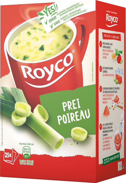 Royco Minute Soup klassieke preisoep, doos van 25 zakjes