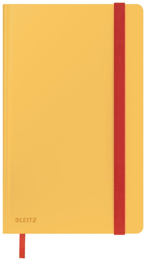 Leitz Cosy notitieboek met harde kaft, voor ft A5, geruit, geel 5 stuks, OfficeTown