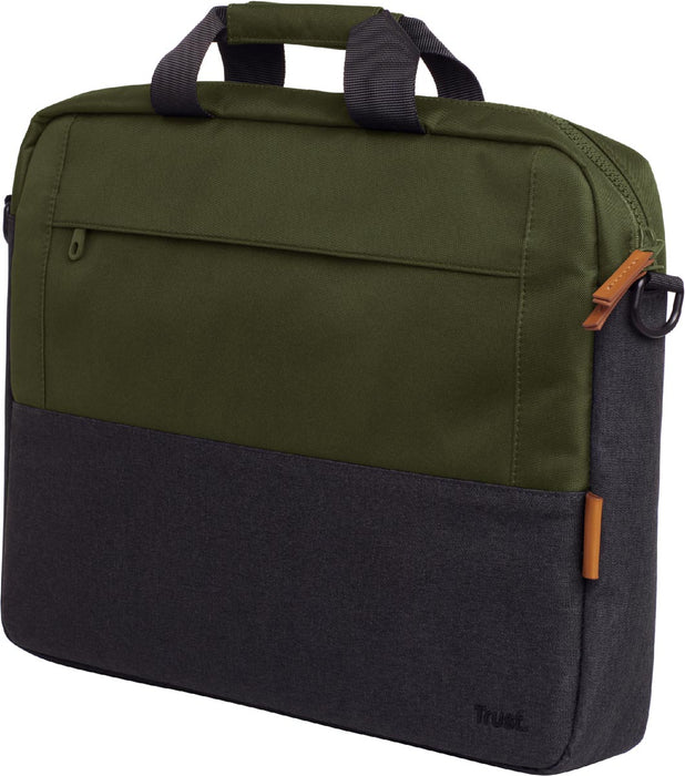 Laptoptas Lisboa voor 16 inch laptops - Groene polyester tas met extra compartimenten