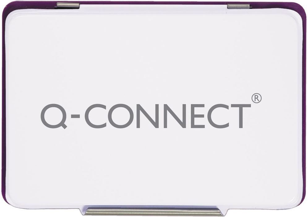 Stempelkussen Q-CONNECT, ft 110 x 70 mm, paars