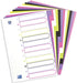 OXFORD MyColour tabbladen, formaat A4, uit gekleurde PP, 11-gaatsperforatie, 12 tabs 20 stuks, OfficeTown