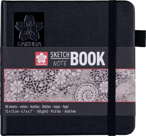 Sakura schetsboek, 80 vel, 140 g/m², ft 12 x 12 cm, wit papier 5 stuks, OfficeTown