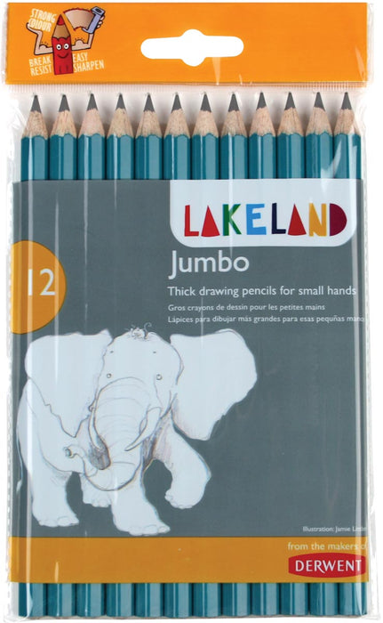 Lakeland grafiet potlood Jumbo HB, pak van 12 stuks
