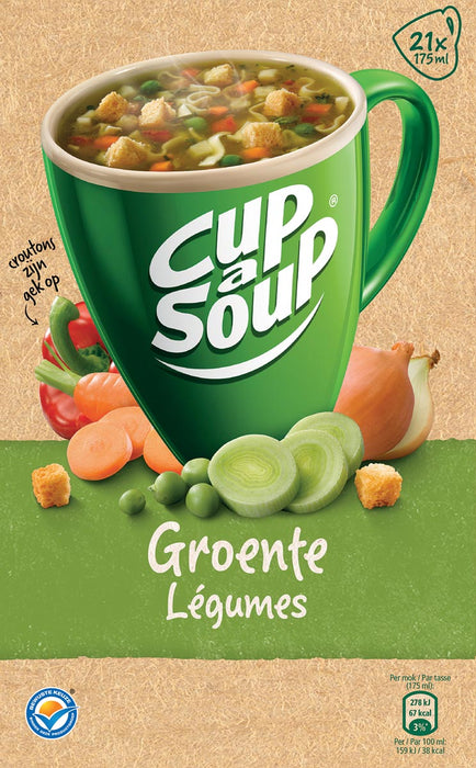 Cup-a-Soup groenten met croutons, pak van 21 zakjes 4 stuks, OfficeTown