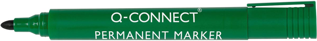 Q-CONNECT permanente marker, 2-3 mm, ronde punt, groen