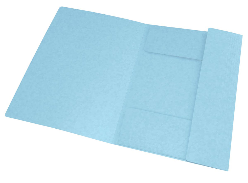 Oxford Top File+ elastomap, voor A4, in pastelblauw met 3 kleppen