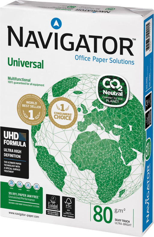 Navigator Universal CO2-neutraal papier, ft A4, 80 g, pak van 500 vel 5 stuks, OfficeTown