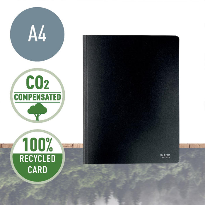 Leitz Recycle snelhechtmap, ft A4, 100 % gerecycleerde karton,  zwart 10 stuks, OfficeTown