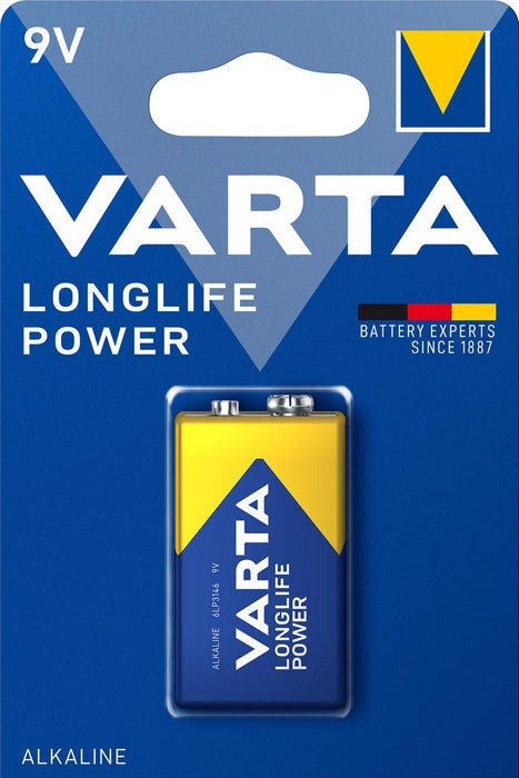 Varta Longlife Power 9V-batterij, 1 stuk in blisterverpakking