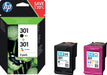 HP inktcartridge 301, 165-190 pagina's, OEM N9J72AE, 1x zwart en 1 x 3 kleuren 24 stuks, OfficeTown