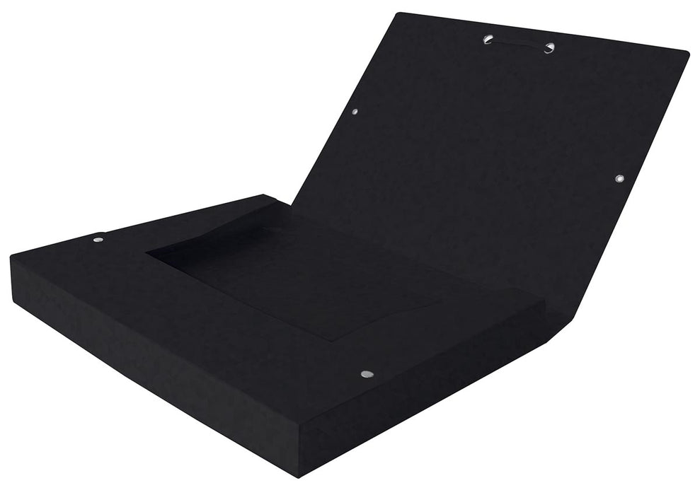 Elba elastomap Oxford Top File+ met 6 cm rug, zwart 10 stuks