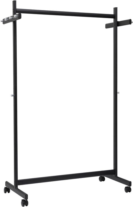 MAUL kledingrek Samba mobiel, ft 115 x 173 x 51 cm, max. 40 kg, met 8 haken, zwart RAL9004