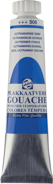 Talens plakkaatverf Extra Fijn 20 ml tube, diep donker ultramarijn