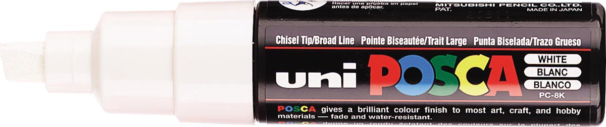 uni-ball Verfmarker op waterbasis Posca PC-8K in het wit