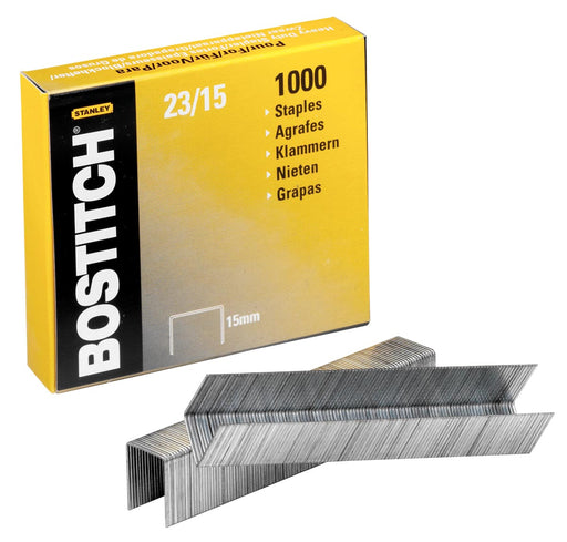 Bostitch nietjes 23-15-1M, 15 mm, verzinkt, voor B310HDS, 00540, HD-23L17, HD-12F 10 stuks, OfficeTown