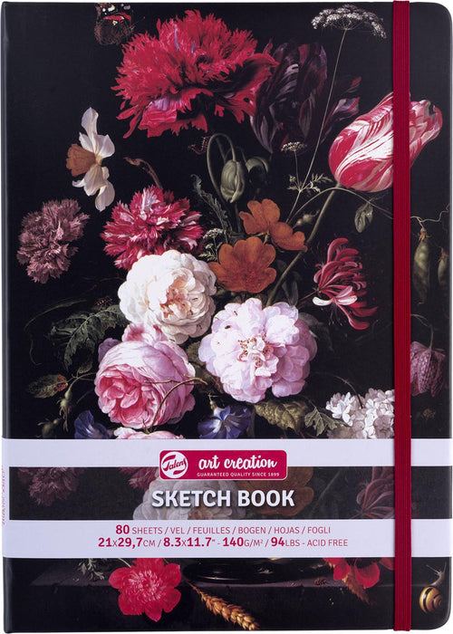 Talens Art Creation schetsboek, Stilleven met Bloemen, 21 x 29,7 cm met 80 vel