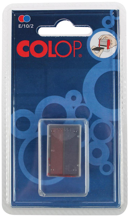 Colop stempelkussen tweekleurig (blauw/rood), voor stempel S160L, blister van 2 stuks