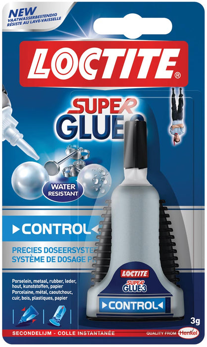 Loctite secondelijm Super Glue Control - Snelle, Sterke Lijm met Nauwkeurige Dosering
