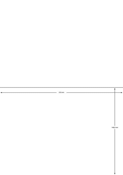 Q-CONNECT etiketten, wit, rechte hoeken, 210 x 148,5 mm, 200 vel, 2 etiketten per vel Q-CONNECT