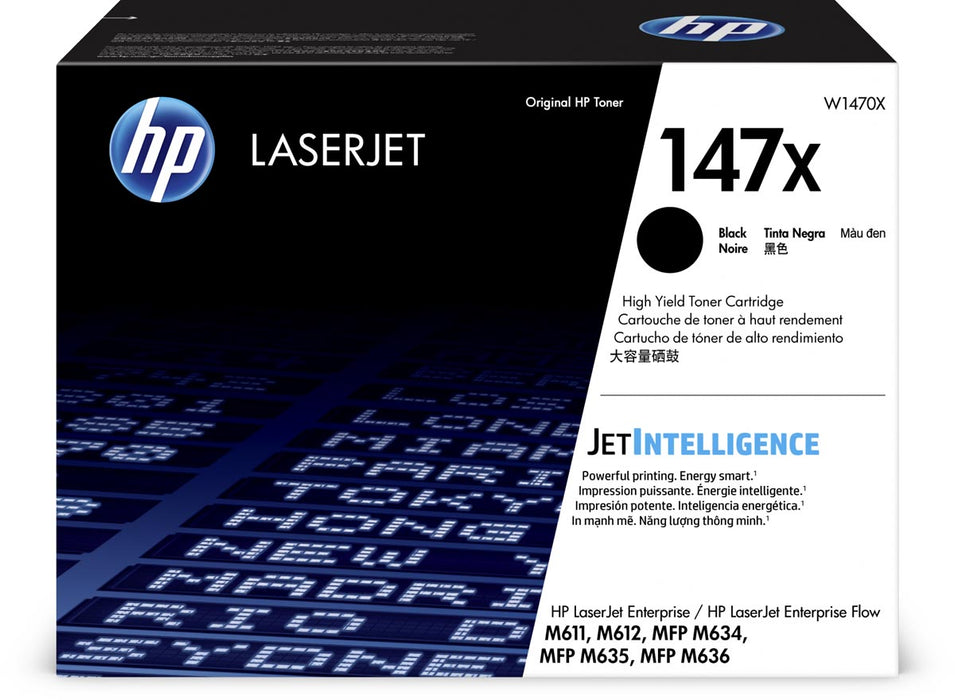 HP toner 147X, 25.200 pagina's, OEM W1470X, zwart HP