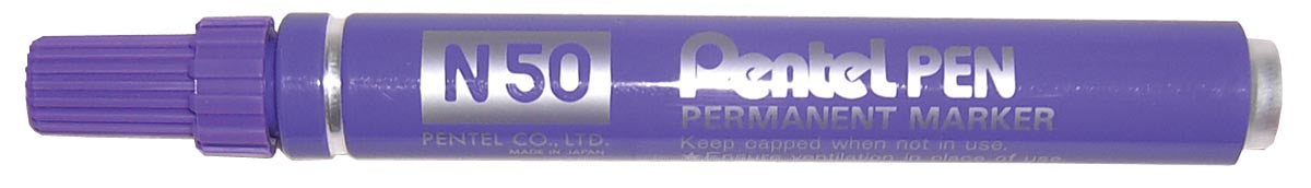 Pentel merkstift Pen N50 12 stuks met paarse inkt
