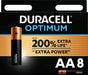 Duracell batterij Optimum AA, blister van 8 stuks 8 stuks, OfficeTown