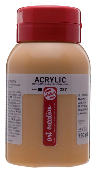 Talens Art Creation acrylverf 750 ml Gele Oker met Pasteuze Consistentie