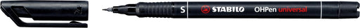 STABILO OHPen universal, OHP-marker, permanent, superfijn 0,4 mm, zwart 10 stuks, OfficeTown