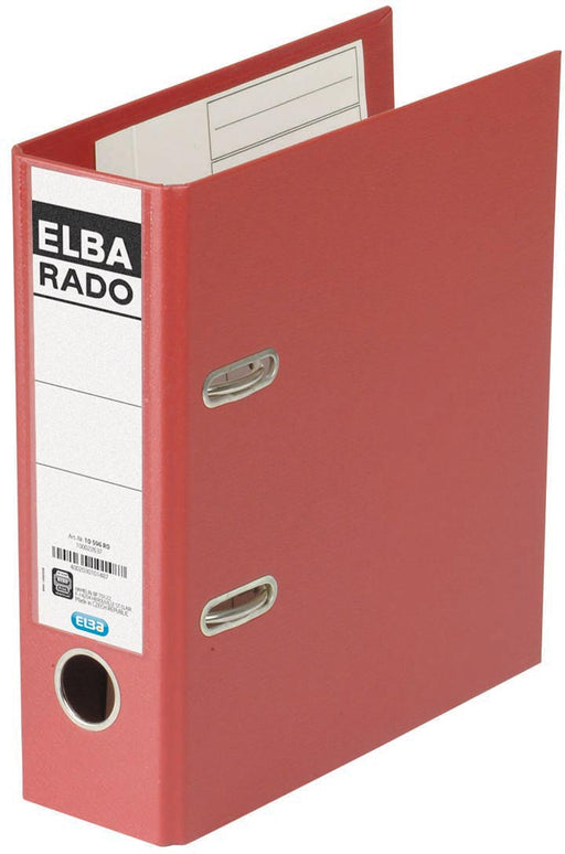Elba Rado Plast ordner voor ft A5 staand, donkerrood, rug van 7,5 cm 50 stuks, OfficeTown