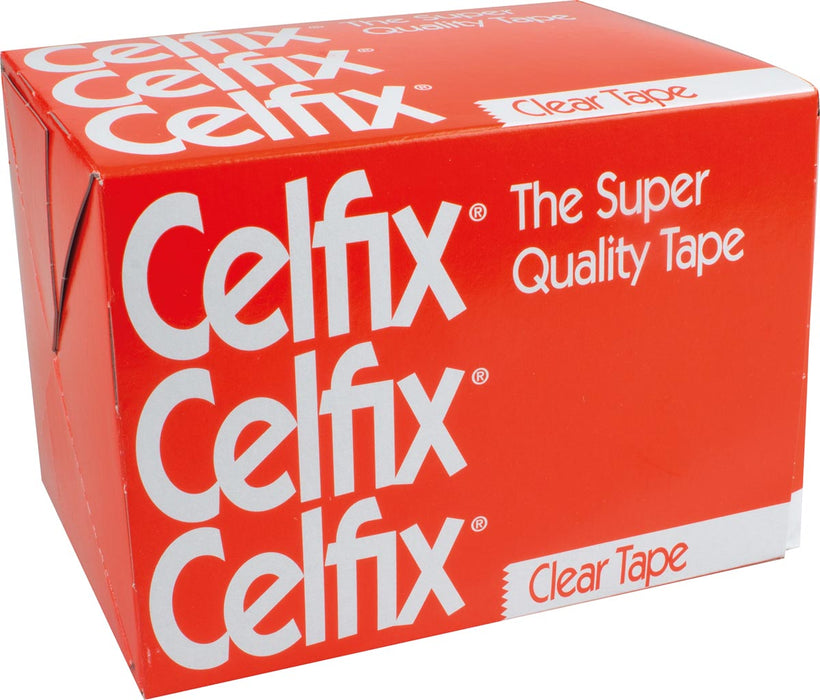 Celfix plakband van cellulose 19 mm x 66 m, 8 stuks