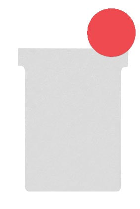 Nobo T-fiches voor T-planbord, 100 stuks, rood, 85 x 60 mm