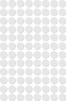 Ronde etiketten in etui diameter 8 mm, wit, 480 stuks, 96 per blad (1183)