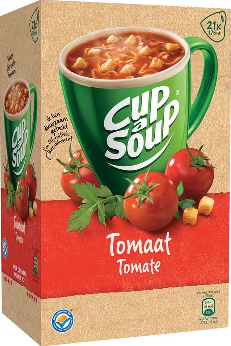 Tomaten Cup-a-Soup met Croutons, verpakking van 21 zakjes