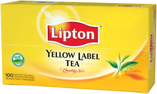 Lipton thee, Yellow Label Tea, pak van 100 zakjes 12 stuks, OfficeTown