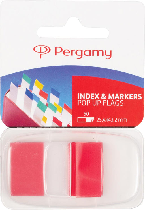 Pergamy index ft 43 x 25 mm, rood 12 stuks, OfficeTown