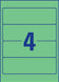 Avery Zweckform L4768-20 ordnerrugetiketten ft 19,2 x 6,1 cm (b x h), 80 etiketten, groen 30 stuks, OfficeTown