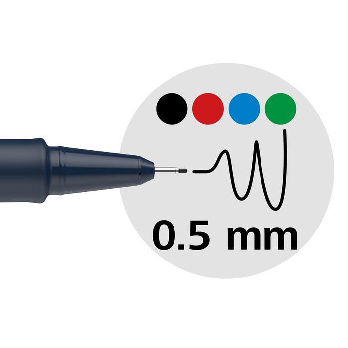 Schneider fineliner Pictus, etui van 5 stuks, assorti Schneider
