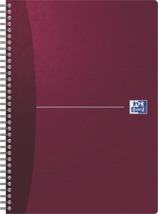 Oxford Office Essentials spiraalschrift, 180 bladzijden, ft A4, gelijnd, geassorteerde kleuren 5 stuks  ->