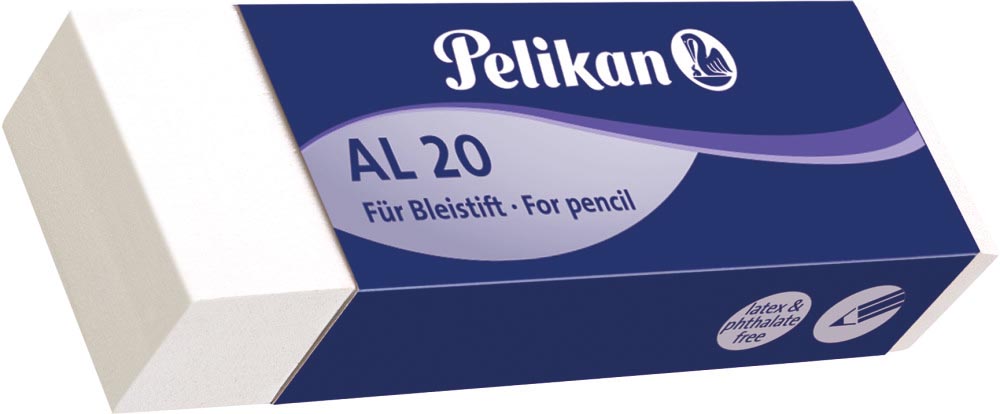 Pelikan White Pencil Eraser AL Box of 20 Pieces
