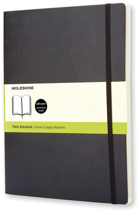 Moleskine notitieboek met elastieksluiting, zwart, ft 19 x 25 cm, blanco, 192 pagina's