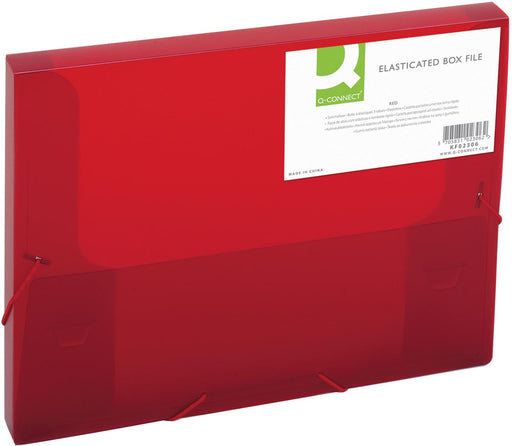 Q-CONNECT elastobox, met elastieken, A4, rug 25 mm, rood 12 stuks, OfficeTown