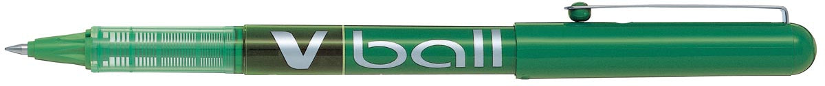 Vloeibare-inkt roller Vball 05, groene punt met metalenclip