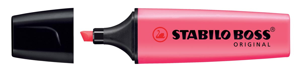 STABILO BOSS ORIGINAL highlighter, pink with angled tip