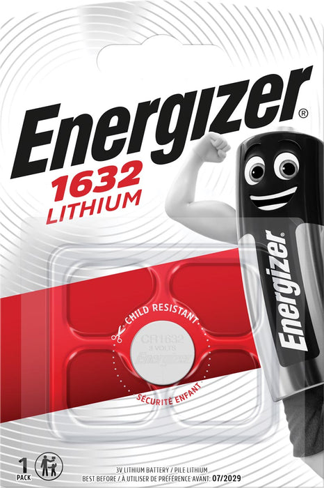 Energizer CR1632 knoopcelbatterij, op blister