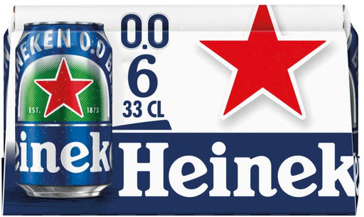 Heineken bier, alcoholvrij, blik van 33 cl, pak van 6 stuks 4 stuks, OfficeTown